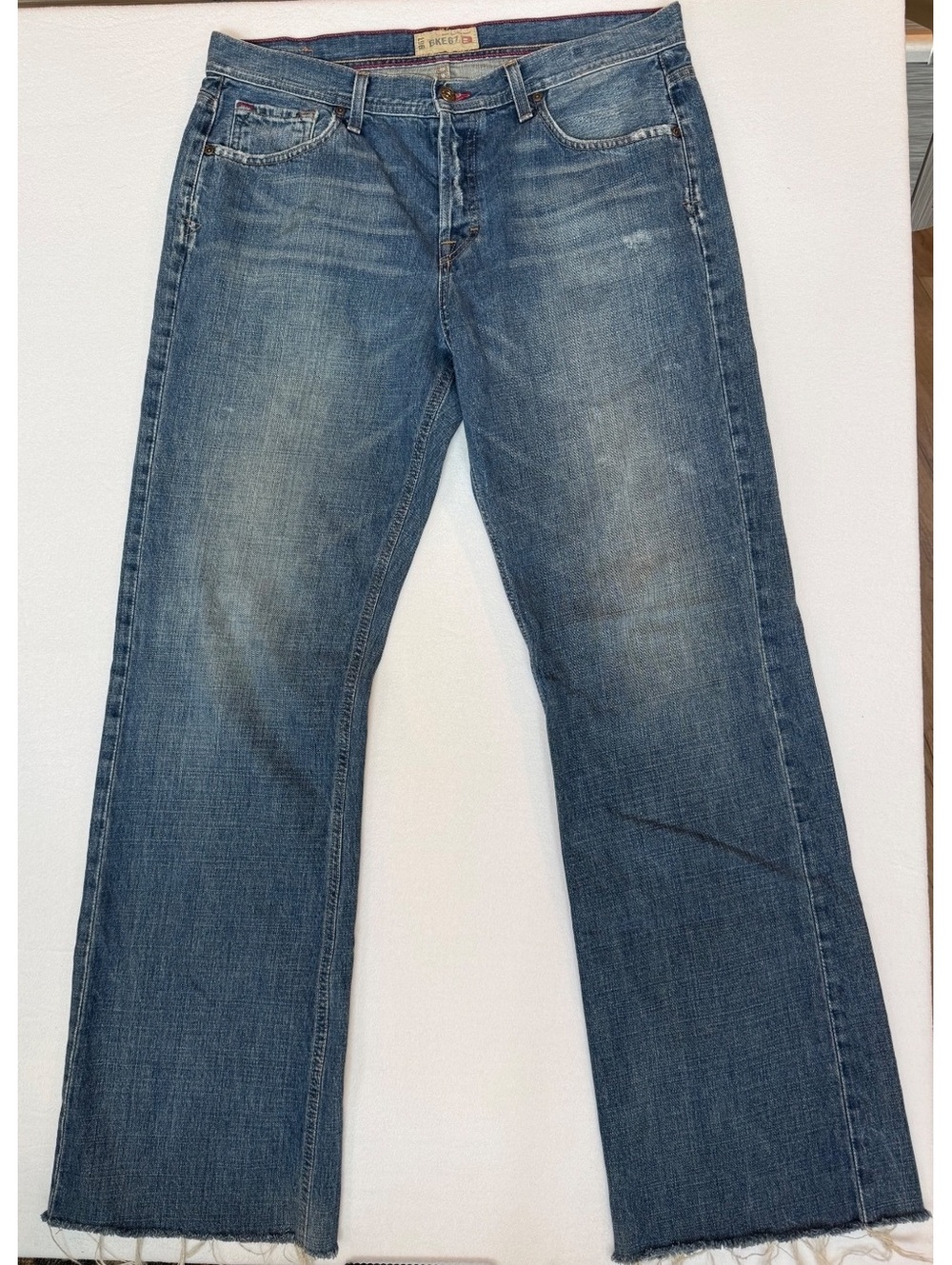 BKE Tyler X Long Bootcut Jeans in Light Blue Wash